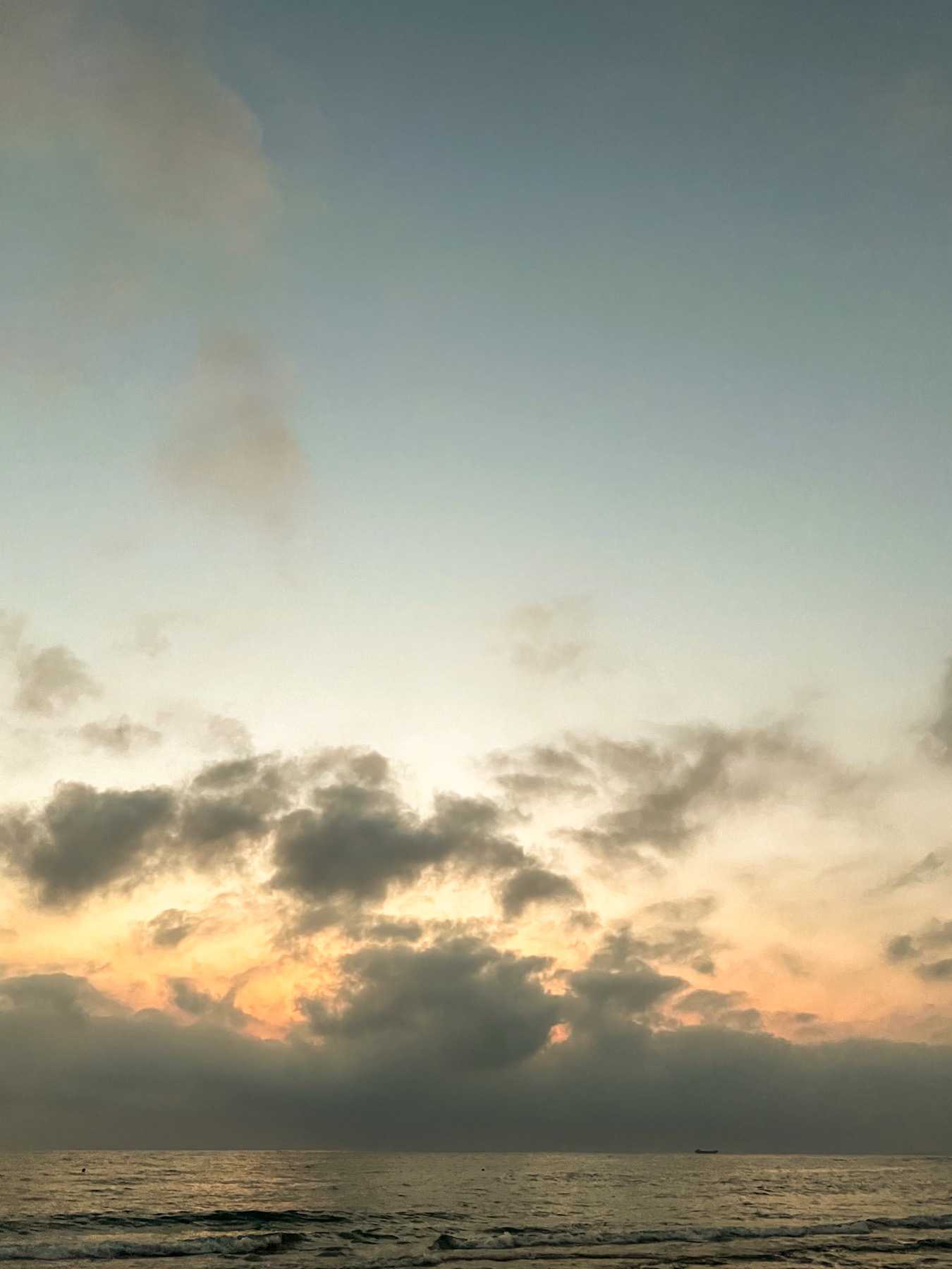 Clouds gathering over the Mediterranean Sea